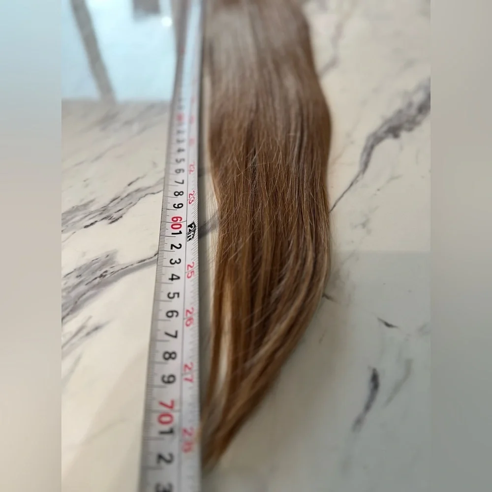 28” Honey Blonde Human Hair Imitation Weft Extensions – Long Straight